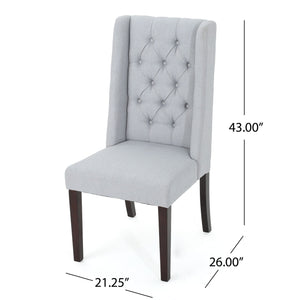 Sophisticated Tufted Dining Chair With High Back Design