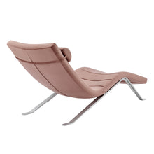 Load image into Gallery viewer, Velvet Lounge Chair - Rose And Silver
