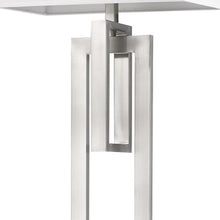 Load image into Gallery viewer, 64" Traditional Shaped Floor Lamp With White Rectangular Shade - Nickel
