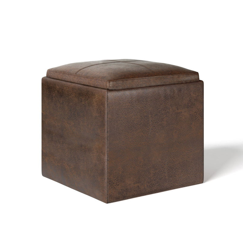 Storage Ottoman Upholstery - Brown