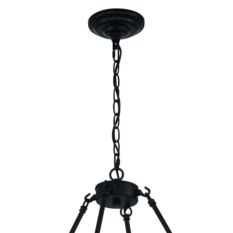 Candle Style Twelve Light Metal Dimmable Chandelier - Black / Gold