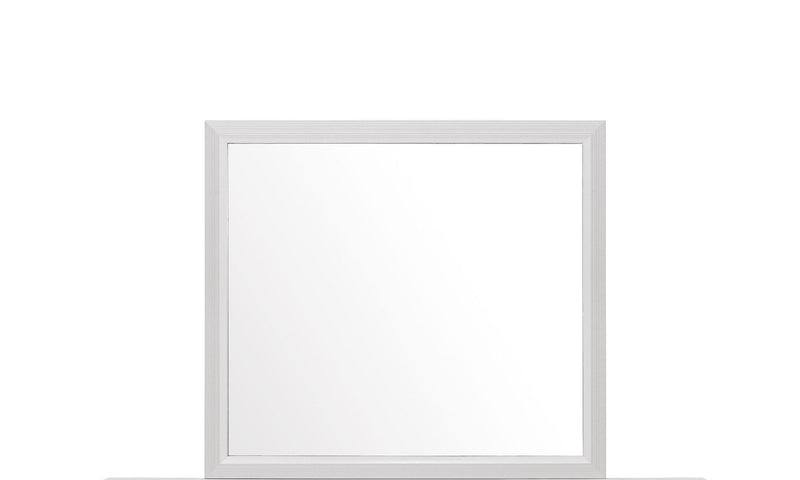 35" Framed Dresser Mirror - White