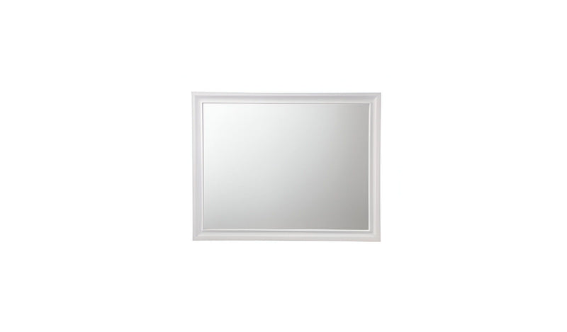 36" Framed Mounted Dresser Mirror - White