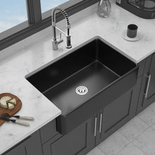 Load image into Gallery viewer, Elegant Farmhouse Apron Front Ceramic Single Bowl, Kitchen Basin
