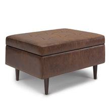 Load image into Gallery viewer, Shay - Large Square Coffee Table Storage Ottoman Mid-Century Style
