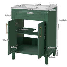Load image into Gallery viewer, Bathroom Vanity With Integrated Sink, 2 Door Cabinet, Single Sink For Small To Medium Bathrooms

