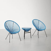 Load image into Gallery viewer, Outdoor Conversation Set With Ergonomic Lounge Chairs And Tempered Glass Table

