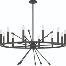 Load image into Gallery viewer, Candle Style Multi Light Metal Dimmable Chandelier - Black
