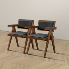 Load image into Gallery viewer, Athena - Dining Chair (Set of 2) - Black / Brown
