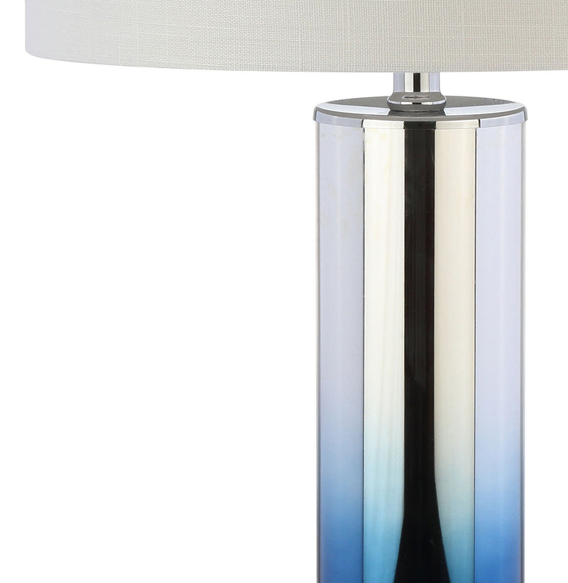 27" Novelty Table Lamp With Drum Shade - Blue