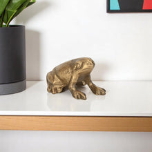 Load image into Gallery viewer, Frog Figurine - Antiqued Gold
