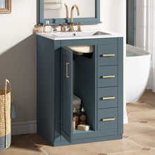 Load image into Gallery viewer, Modern Bathroom Vanity With 1 Door And 3 Drawers
