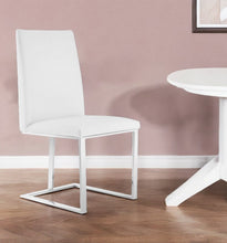 Load image into Gallery viewer, Modern Upholstered Faux Leather Dining Side Chair - White
