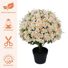 Load image into Gallery viewer, Artificial Snow Lotus Potted Plant, Artificial Floral Decor For Indoor &amp; Outdoor Spaces - White / Pink
