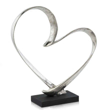 Load image into Gallery viewer, Raw Heart Sculpture - Silver / Black
