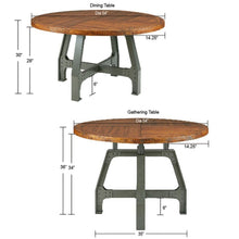 Load image into Gallery viewer, Lancaster - Round Dining / Gathering Table With Adjustable Height - Walnut
