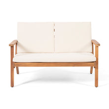 Load image into Gallery viewer, Serenit - 2 Piece Patio Set With Cushions, Loveseat And Coffee Table - Beige / Brown
