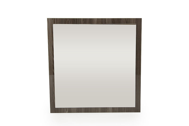 41" Square Framed Accent Mirror - Gray