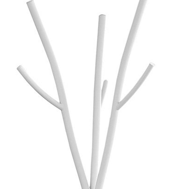 74" Metal Modern Tree Branch Coat Rack - White