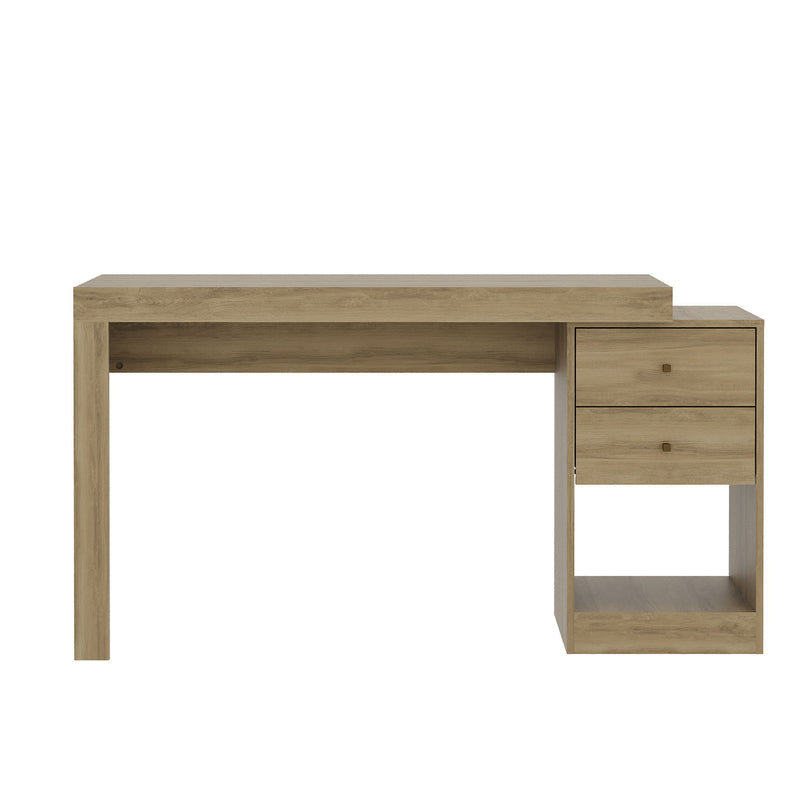 Writing Desk With Two Drawers - Oak / Light Brown