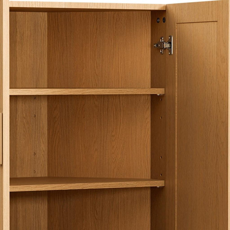 31" Wood Corner Accent Cabinet With Two Doors - Brown