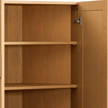 Load image into Gallery viewer, 31" Wood Corner Accent Cabinet With Two Doors - Brown
