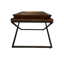 Load image into Gallery viewer, 27" Solid Wood Coffee Table - Brown And Black
