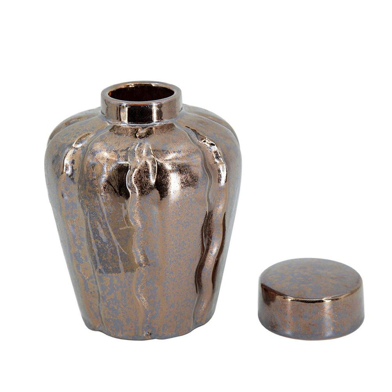 Urn Ginger Jars (Set of 3) - Bronze / Silver