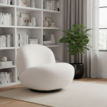 Load image into Gallery viewer, Sherpa Slipper Chair - White And Black
