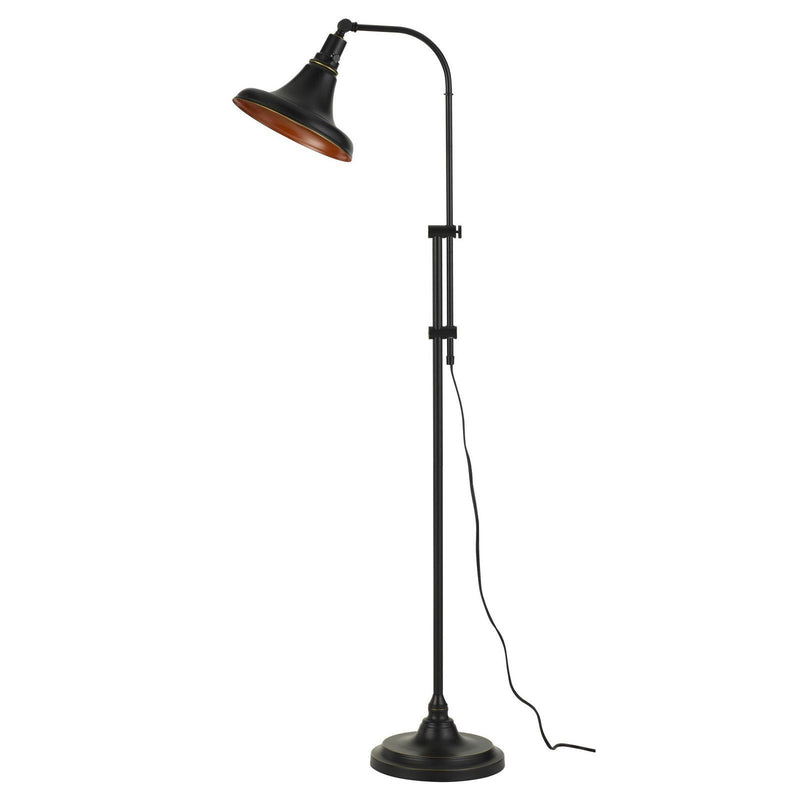 Adjustable Traditional Shaped Floor Lamp With Bronze Dome Shade - Bronze