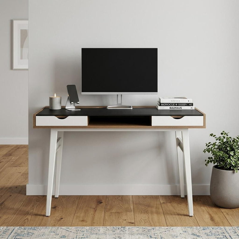 Stainless Computer Desk - Black / Walnut / White