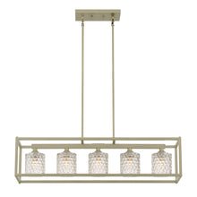 Load image into Gallery viewer, Kitchen Island Five Light Metal Dimmable Chandelier With Shades - Silver
