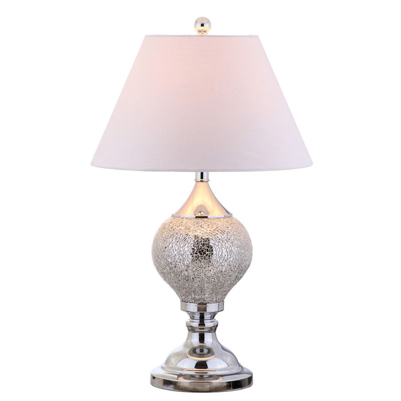 27" Urn Table Lamp With Empire Shade - Silver