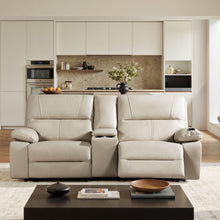 Load image into Gallery viewer, Malibu - Modern Power Motion 3 Piece Reclining Loveseat Sofa With Cup Holders - Cream Taupe Beige
