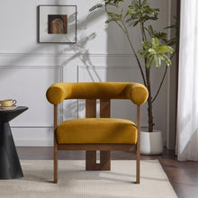 Load image into Gallery viewer, Modern Upholstered Round Arm Accent Chair With Velvet Upholstery
