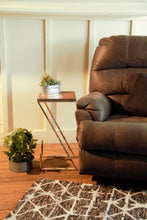 Load image into Gallery viewer, Stylish Asymmetrical Wood And Metal Z Shaped Side Table - Brown Natural
