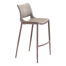 Load image into Gallery viewer, 29" Steel Low Back Bar Height Bar Chairs (Set of 2) - Gray And Brown
