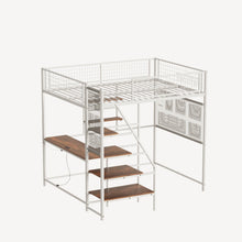Load image into Gallery viewer, Metal Loft Bed With Built - In Charging Station And LED Light
