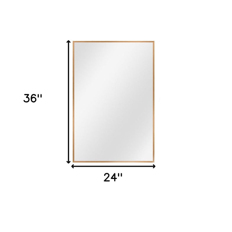 Aluminum Framed Accent Mirror - Gold