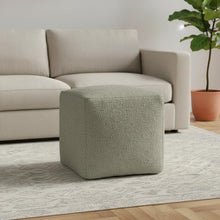 Load image into Gallery viewer, Boucle Pouf Ottoman - Sage
