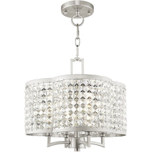 Load image into Gallery viewer, 14" Four Light Dimmable Chandelier With Shades - Nickel
