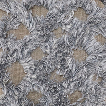 Load image into Gallery viewer, Wool Cotton Blend Cube Geometric Pouf Ottoman - Natural And Gray
