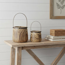 Load image into Gallery viewer, Bucket Pot Planters (Set of 2) - Natural
