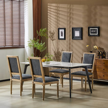 Load image into Gallery viewer, French Country Style Dining Chair With Upholstered Seating And Fluted Legs

