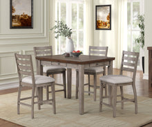 Load image into Gallery viewer, Counter Side Dining Stool With Ladder Back (Set of 2) - Gray
