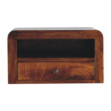 Load image into Gallery viewer, 18" Solid Wood One Drawer Floating Nightstand - Chestnut
