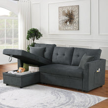 Load image into Gallery viewer, Sectional Sofa Bed L Shaped Sofa Couch Bed With USB Port, Reversible Chaise With Storage
