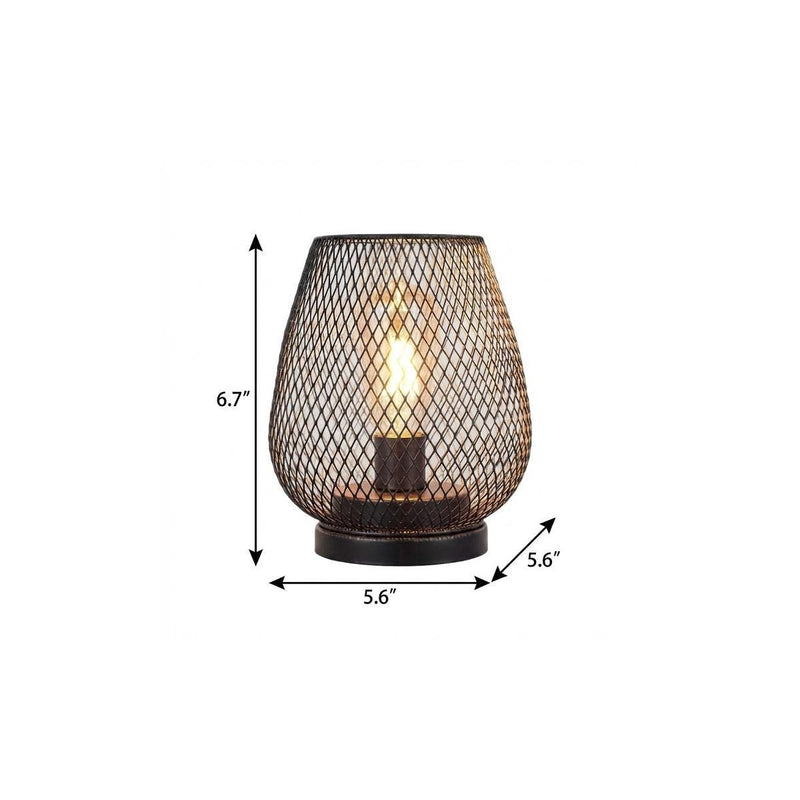 Pierced Novelty Desk Lamp With Novelty Shade (734235) - Brown
