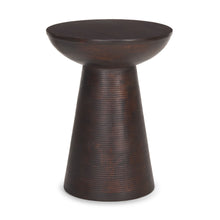 Load image into Gallery viewer, Redwood Solid Wood Round Pedestal End Table - Red
