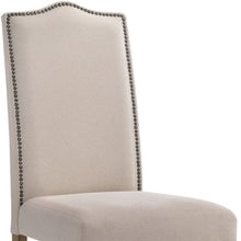 Load image into Gallery viewer, Transitional Upholstered Linen Dining Parsons Chair - Cream
